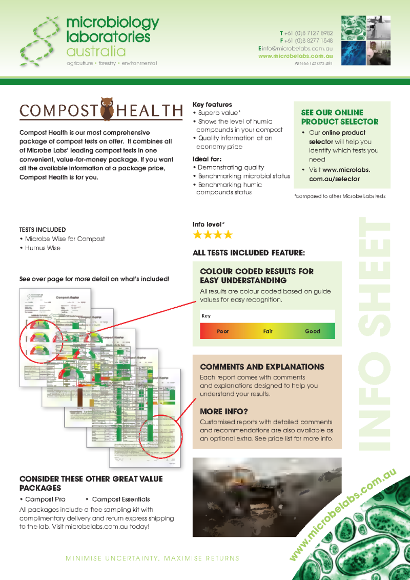 Compost Health - with Sampling Kit - Microbiology Laboratories Australia